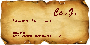 Csomor Gaszton névjegykártya